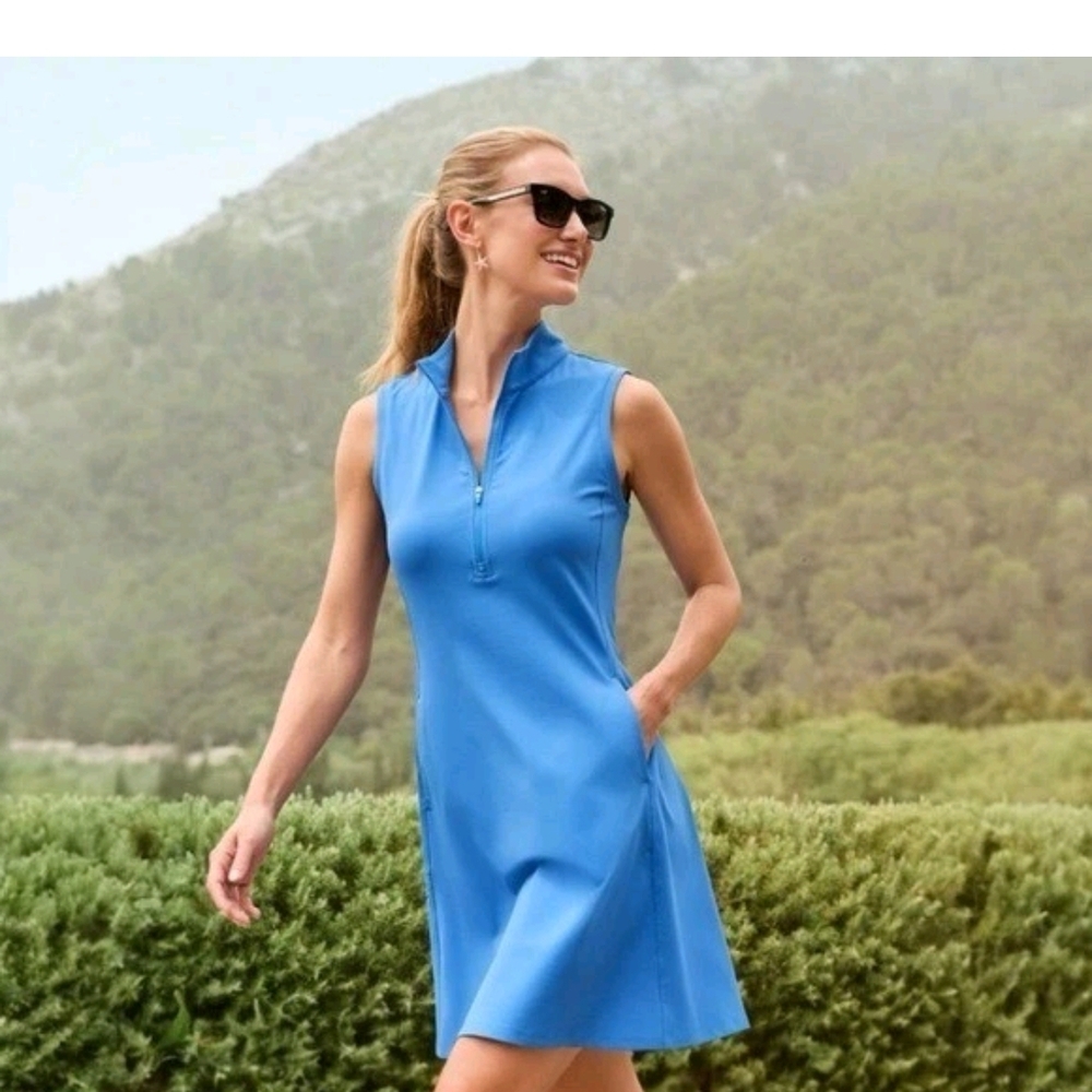 Tommy Bahama Turquoise Sleeveless Mini Dress